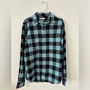 Men’s blue and black flannel